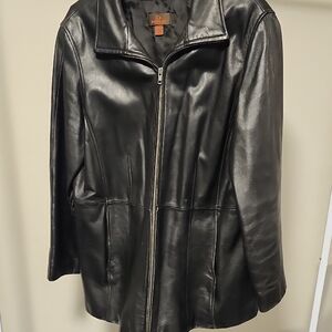 Danier Black Leather Jacket *Missing Belt*